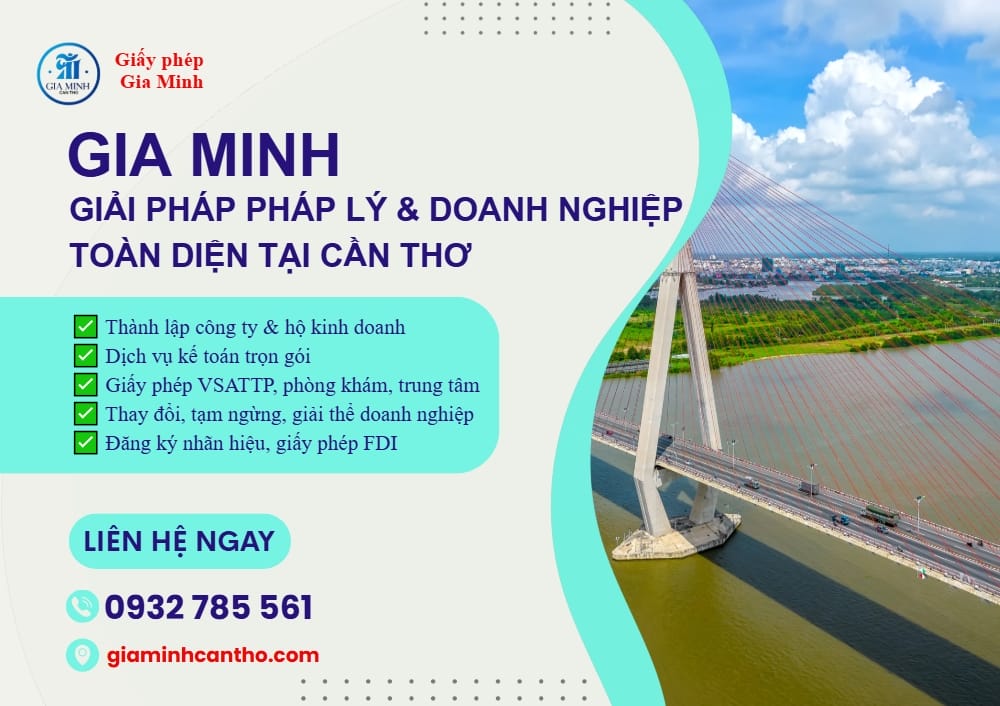 Thủ tục mở chi nhánh công ty tại Cần Thơ 3 Dịch vụ hỗ trợ mở chi nhánh công ty tại Cần Thơ của Gia Minh