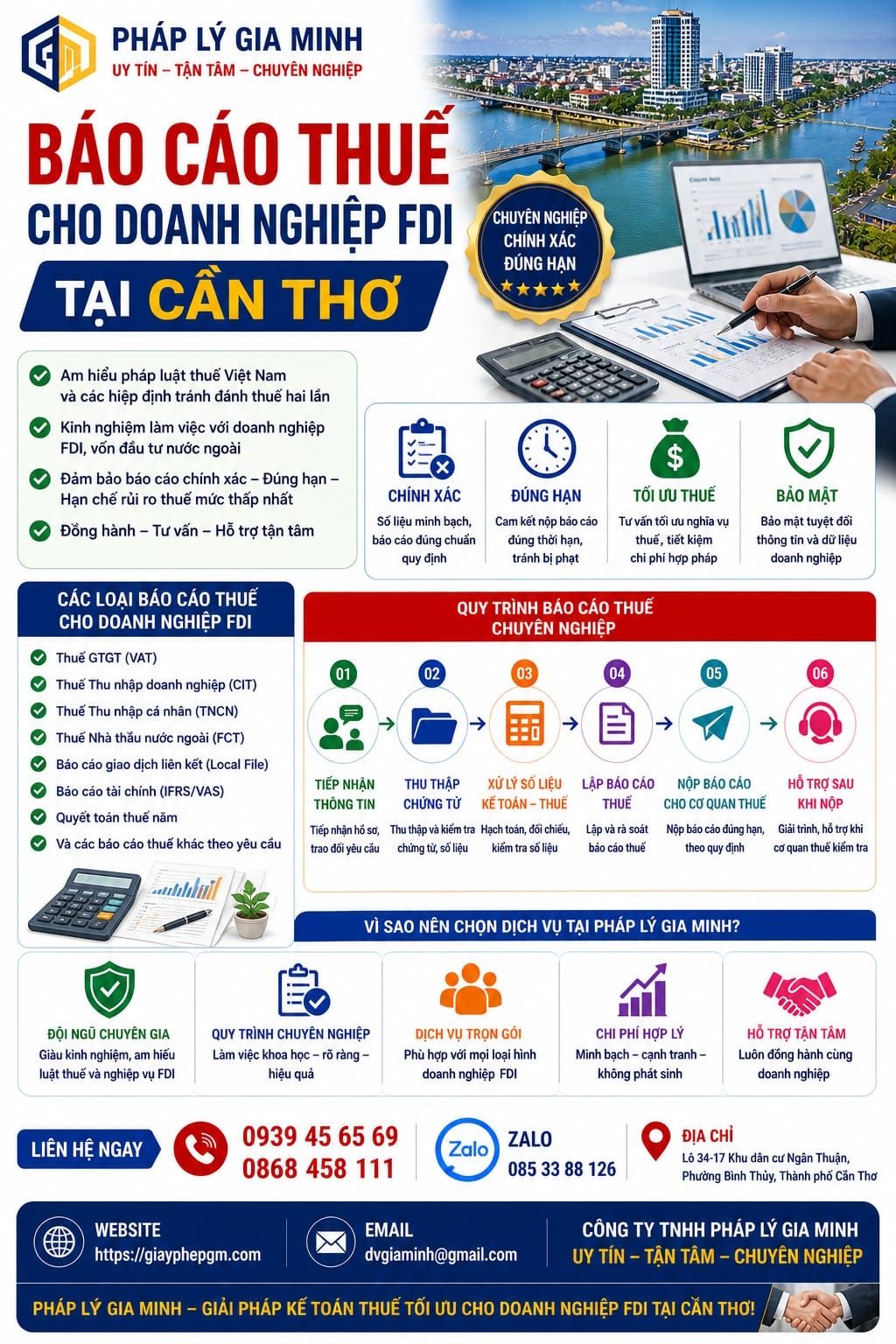 Báo cáo thuế cho doanh nghiệp FDI tại Cần Thơ