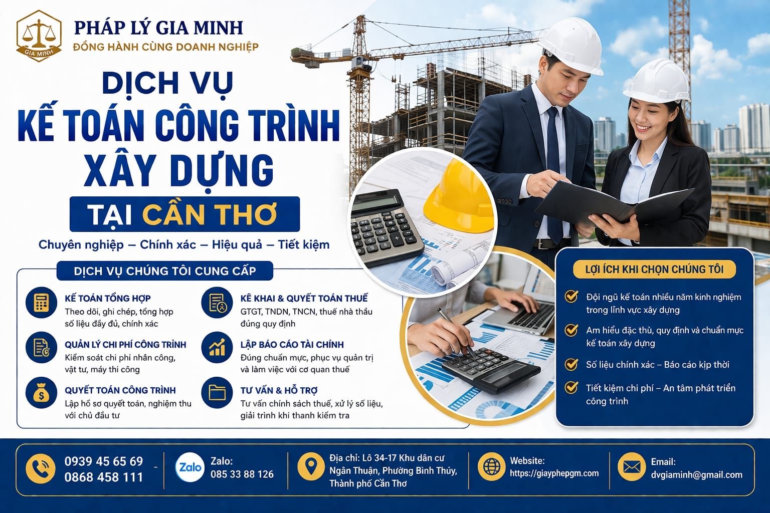 Dịch vụ kế toán công trình xây dựng tại Cần Thơ