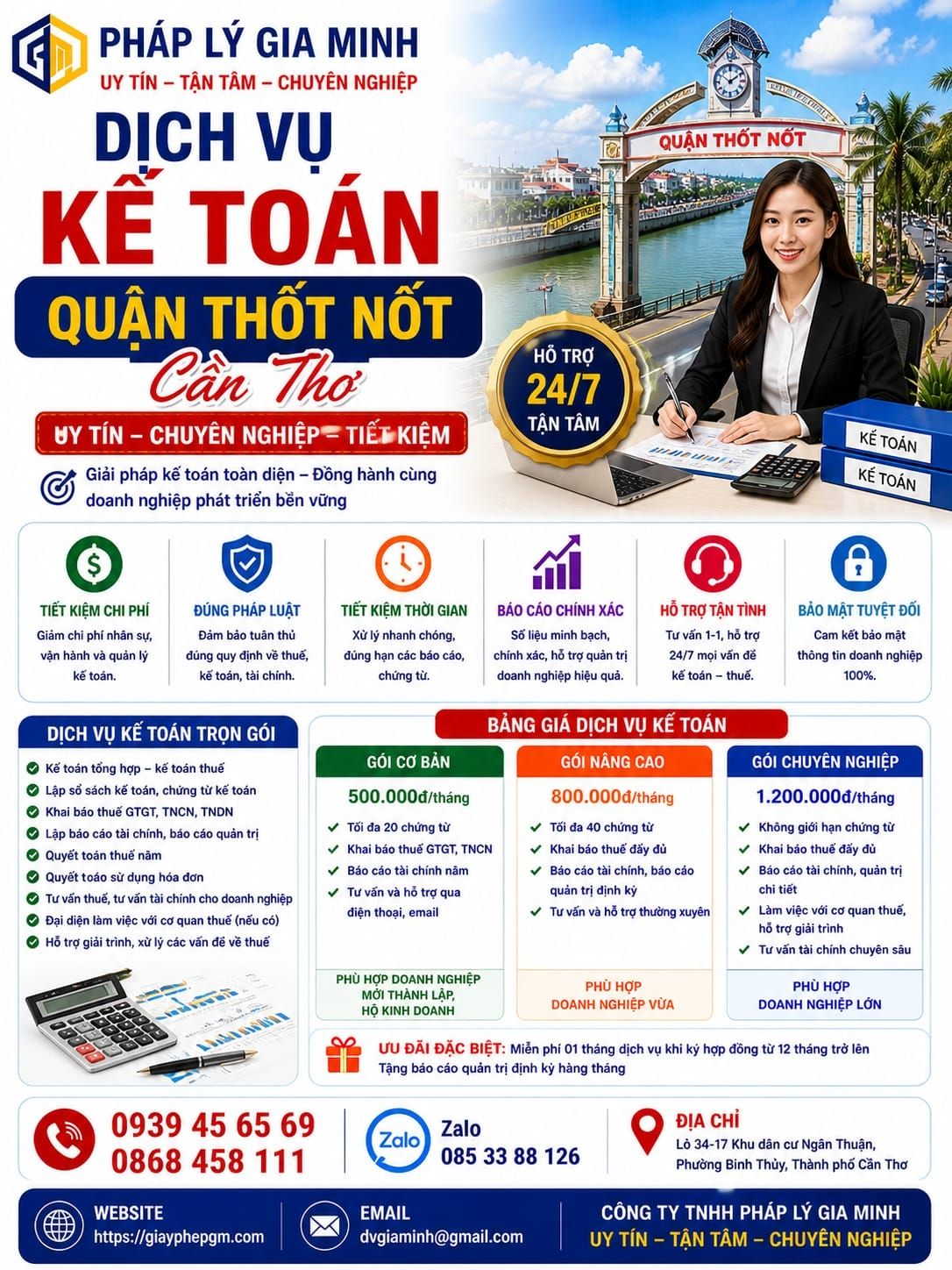 Dịch vụ kế toán quận Thốt Nốt Cần Thơ uy tín