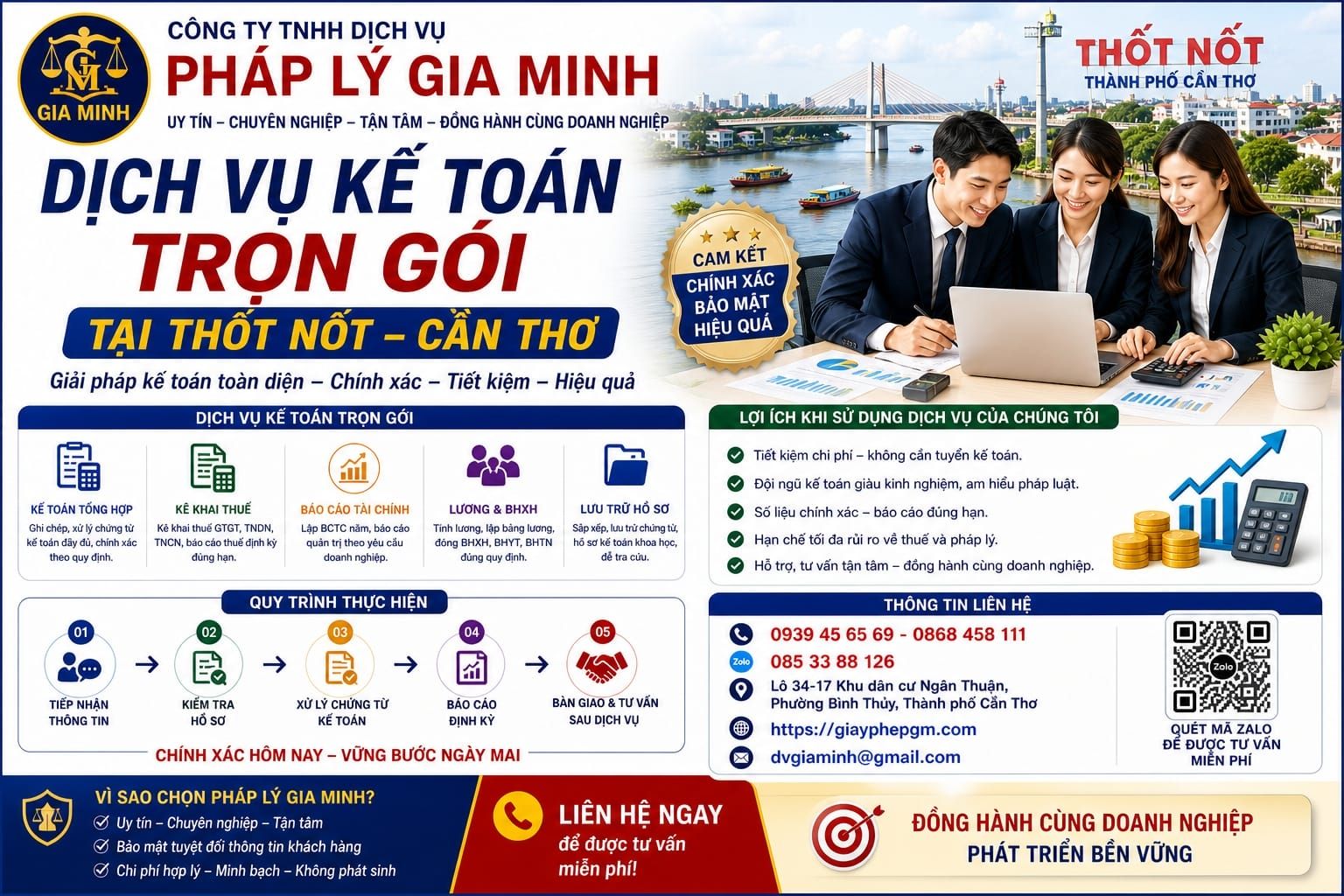 Dịch vụ kế toán trọn gói tại Thốt Nốt Cần Thơ