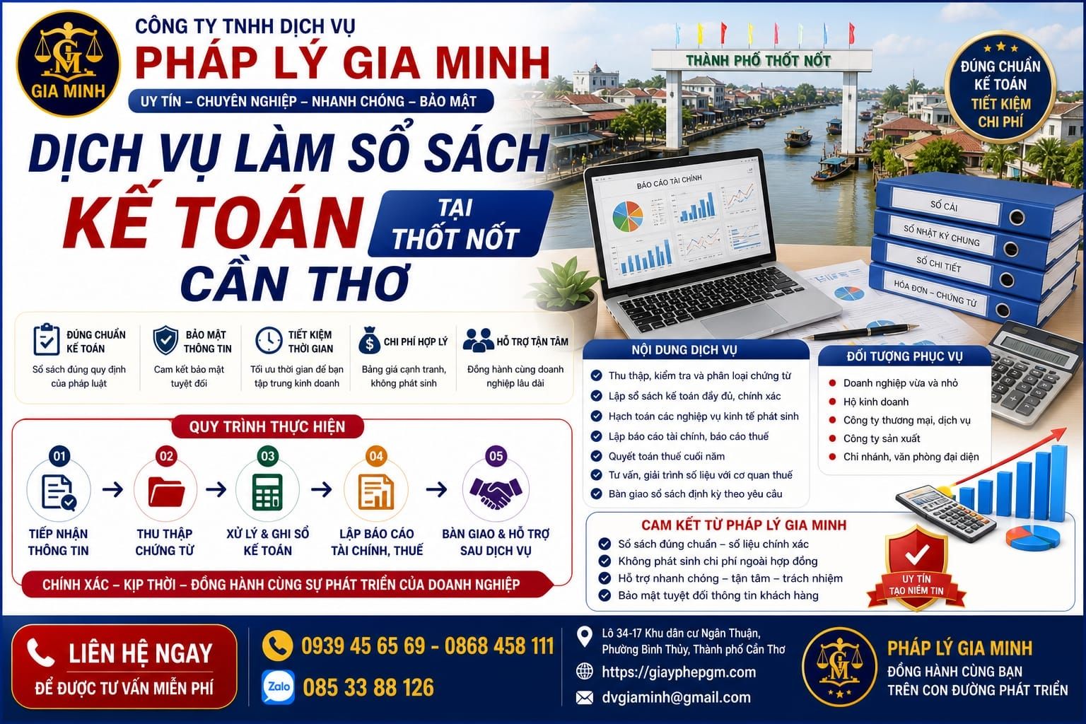 Dịch vụ làm sổ sách kế toán tại Thốt Nốt Cần Thơ