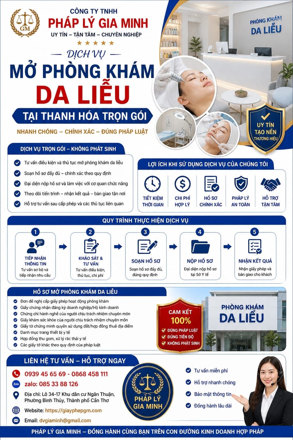 Dịch vụ mở phòng khám da liễu tại Thanh Hóa trọn gói