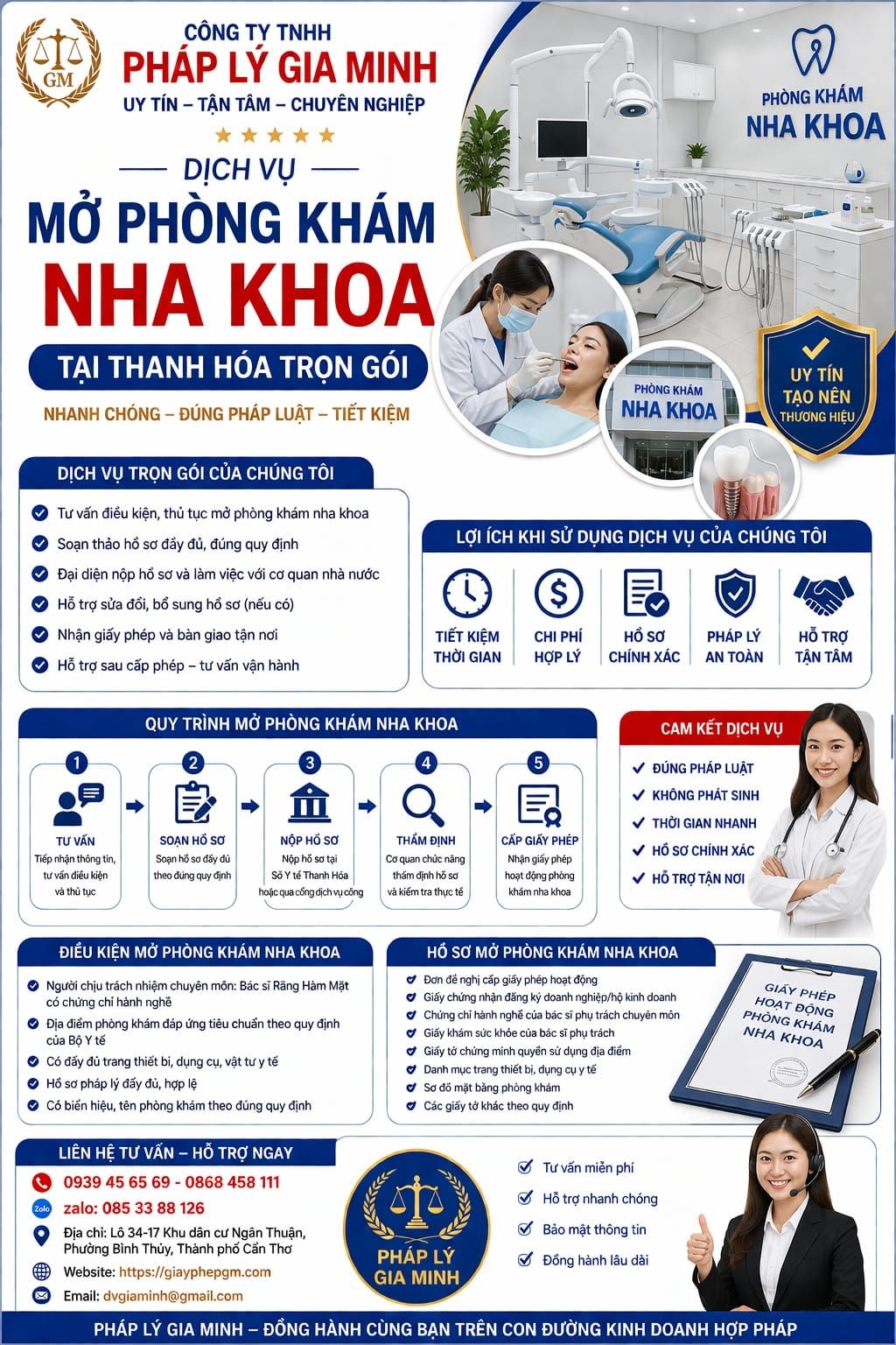 Dịch vụ mở phòng khám nha khoa tại Thanh Hóa trọn gói