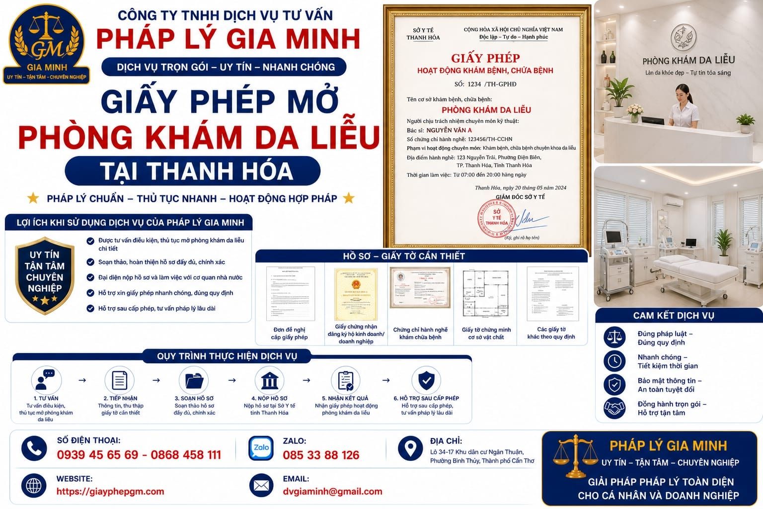 Giấy phép mở phòng khám da liễu tại Cần Thơ