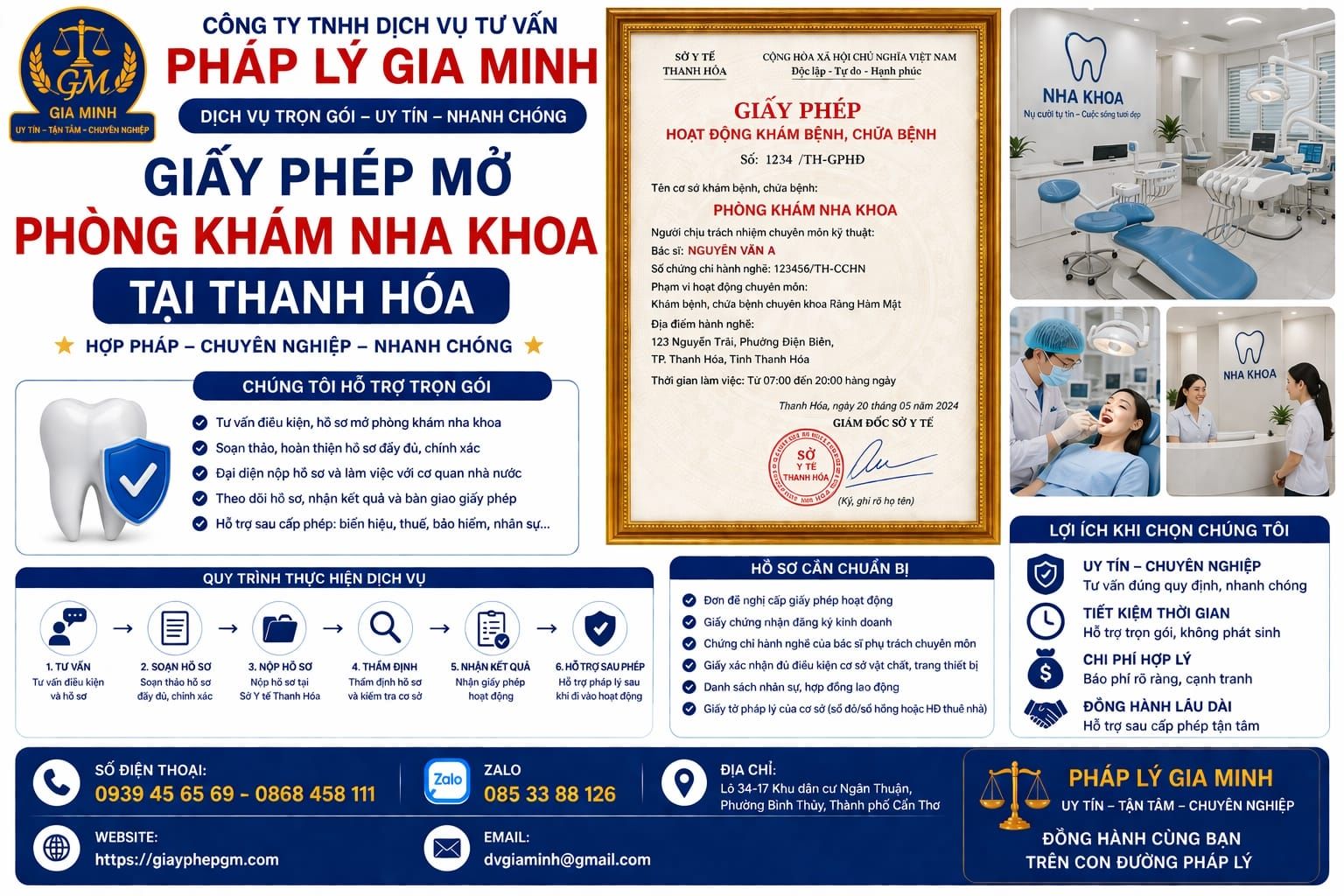 Giấy phép mở phòng khám nha khoa tại Thanh Hóa