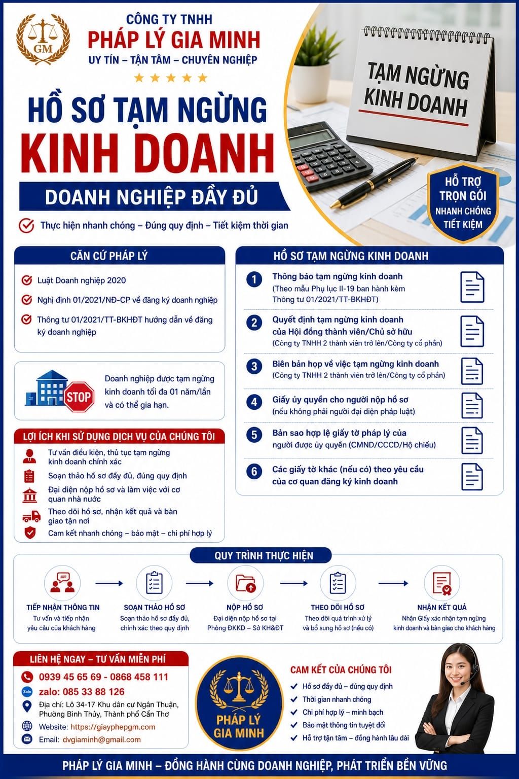 Hồ sơ tạm ngừng kinh doanh doanh nghiệp đầy đủ