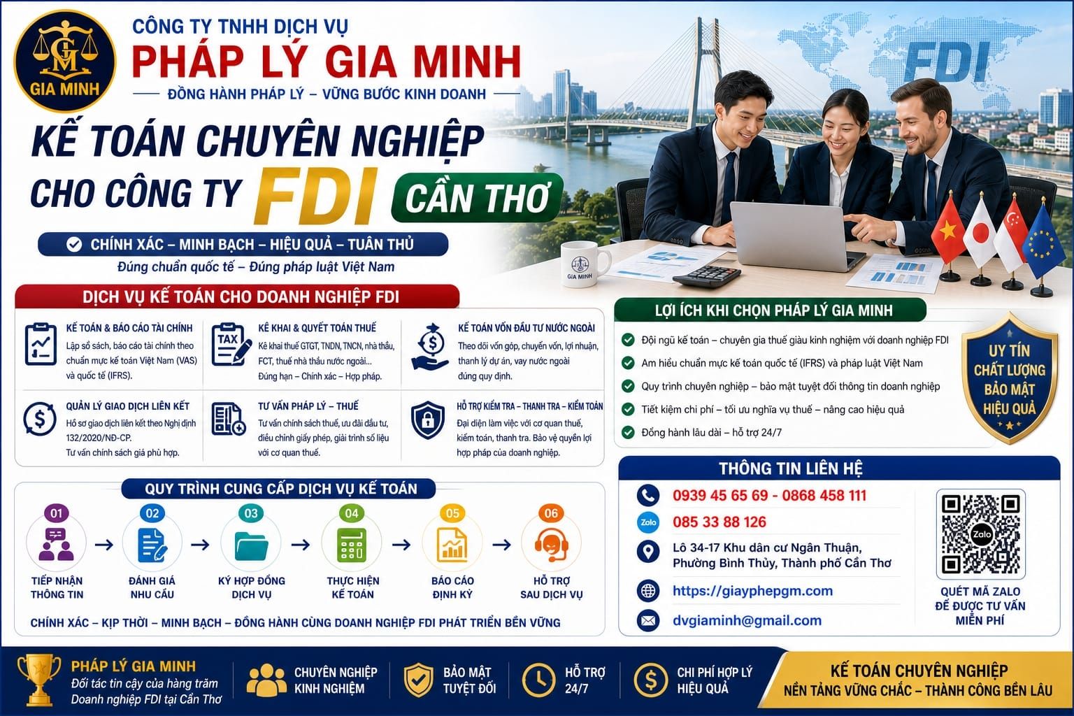 Kế toán chuyên nghiệp cho công ty FDI Cần Thơ