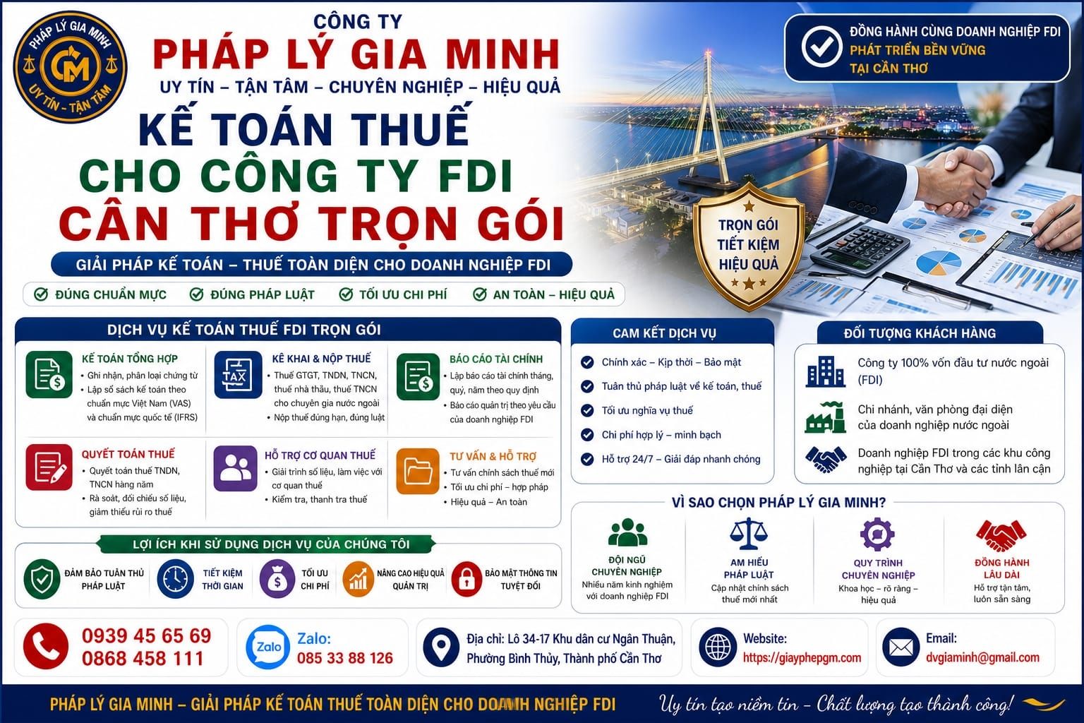Kế toán thuế cho công ty FDI Cần Thơ trọn gói