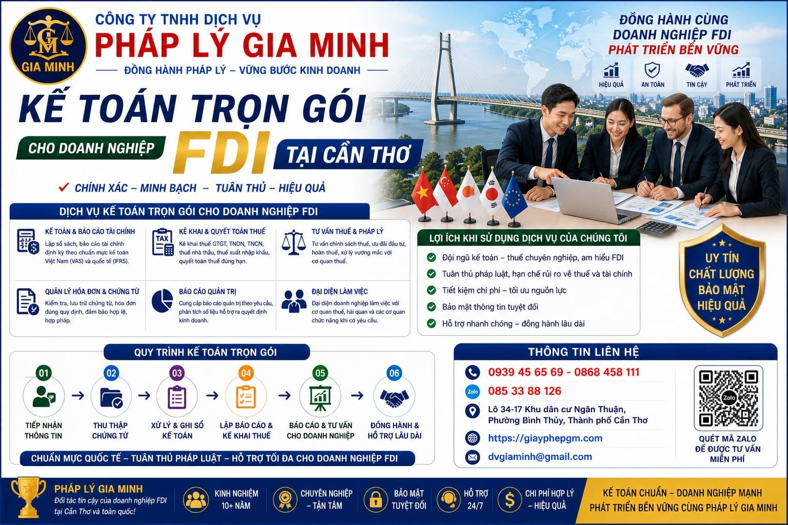 Kế toán trọn gói cho doanh nghiệp FDI tại Cần Thơ