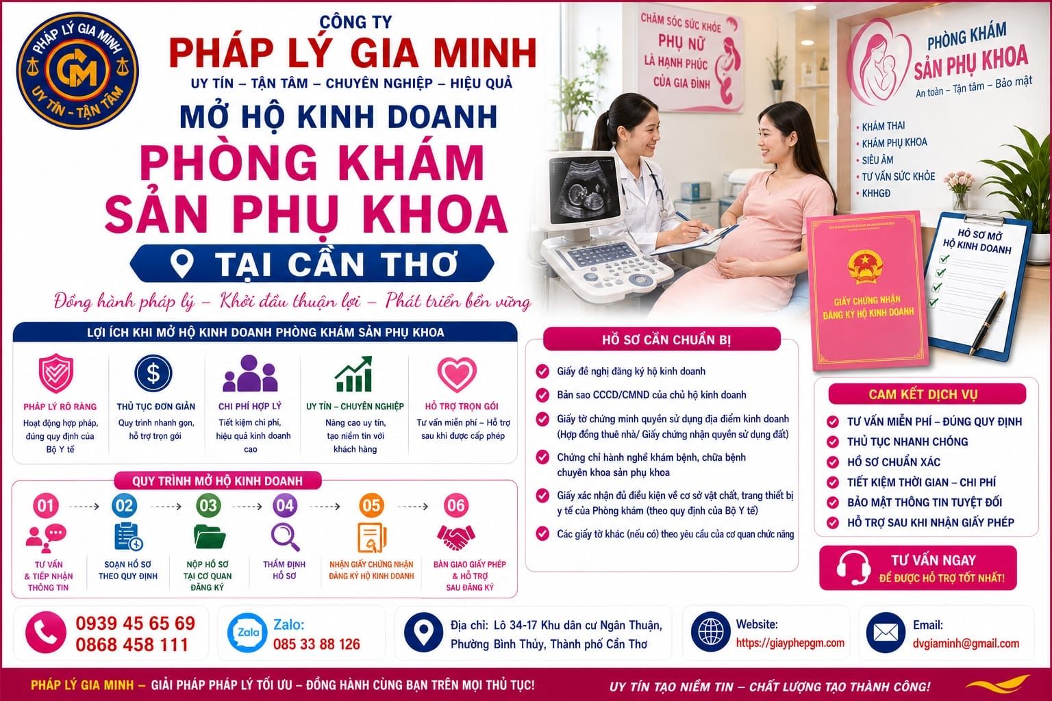 Mở hộ kinh doanh phòng khám sản phụ khoa tại Cần Thơ
