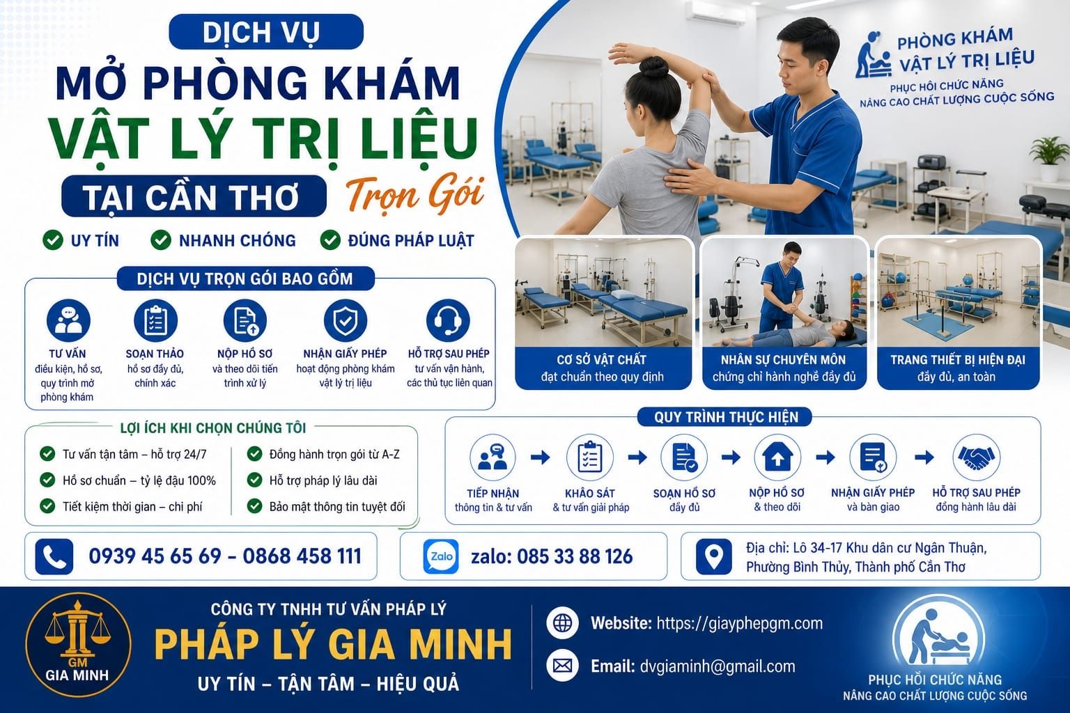 Mở hộ kinh doanh phòng khám vật lý trị liệu tại Cần Thơ