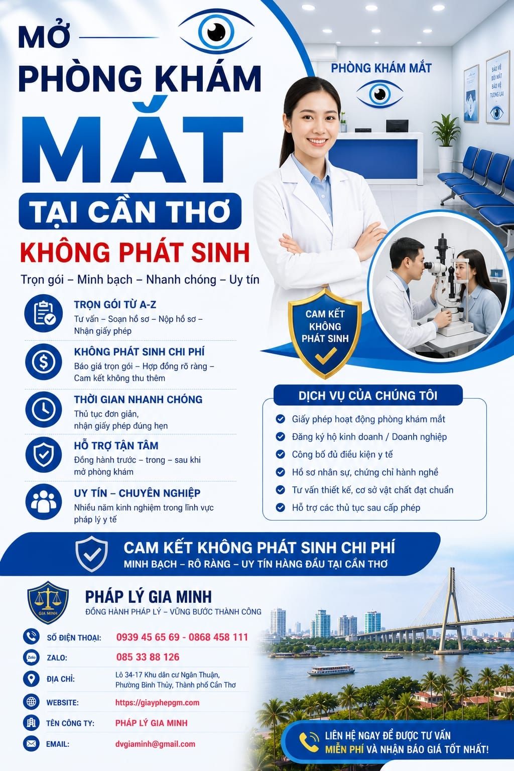 Mở phòng khám mắt tại thanh hóa không phát sinh