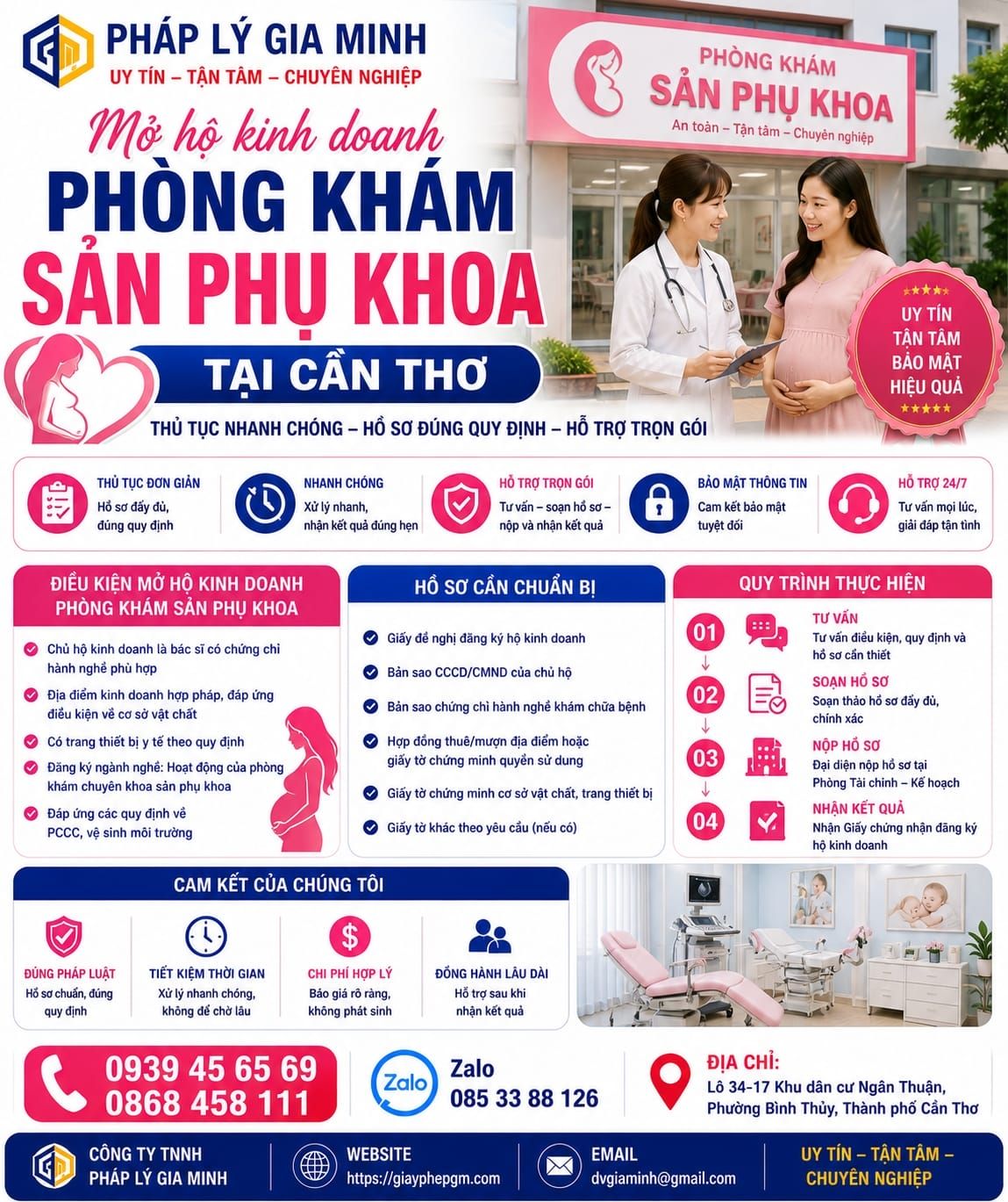 Mở phòng khám sản phụ khoa tại Cần Thơ nhanh chóng