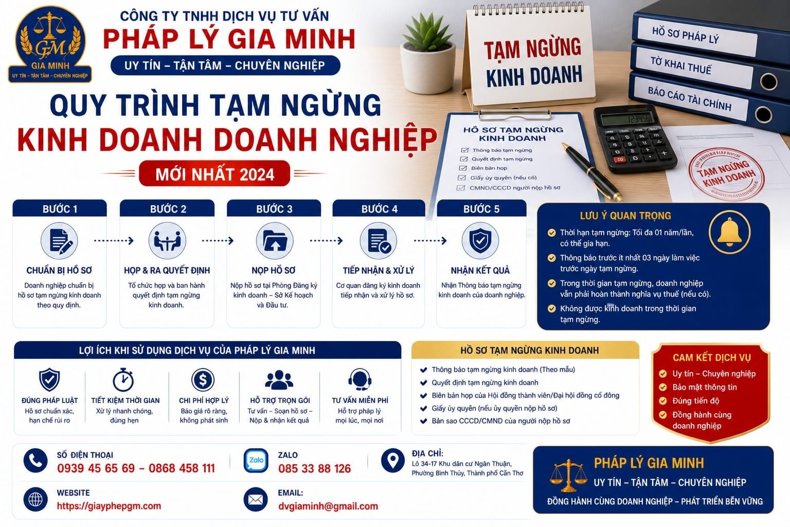 Quy trình tạm ngừng kinh doanh doanh nghiệp mới nhất