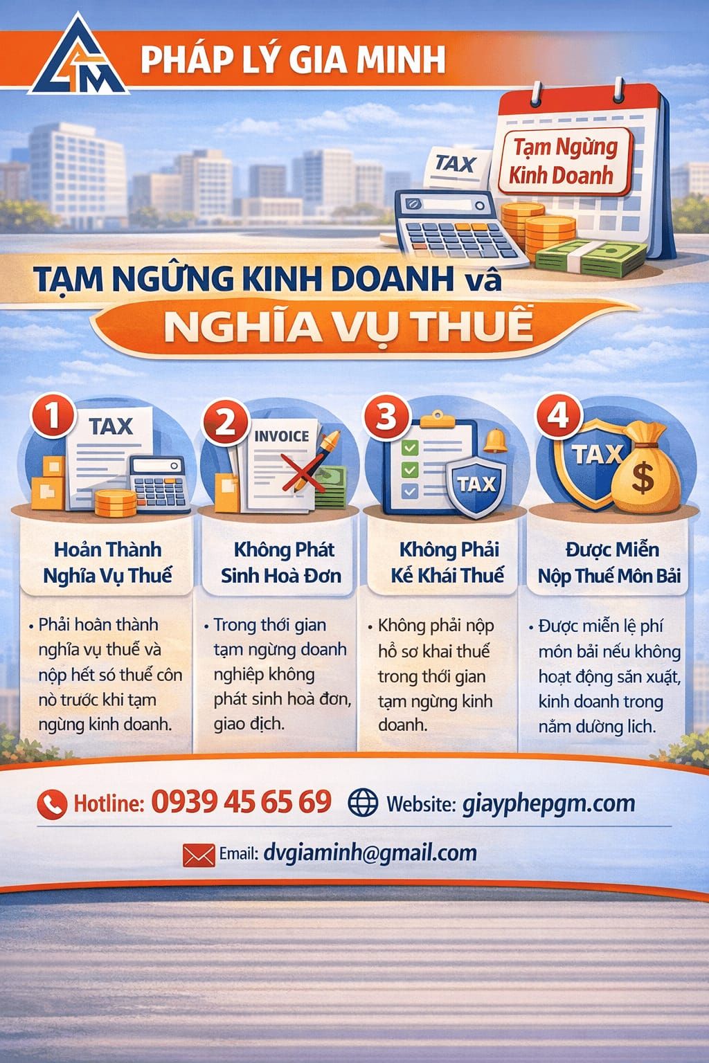 Nghĩa vụ thuế khi tạm ngừng
