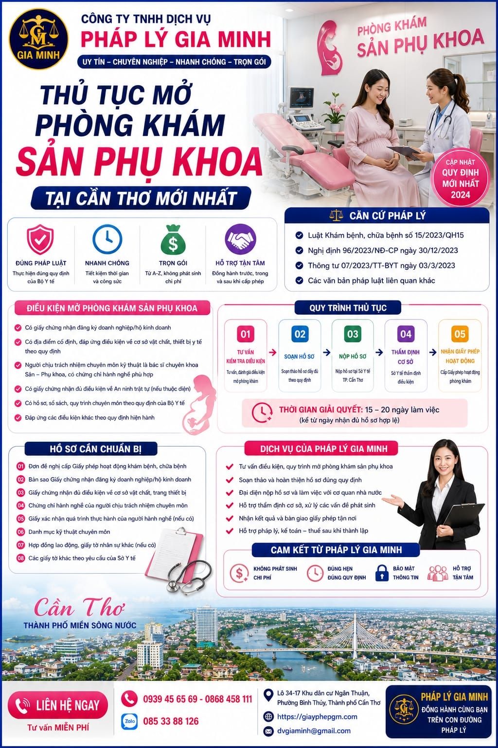 Thủ tục mở phòng khám sản phụ khoa tại Cần Thơ mới nhất