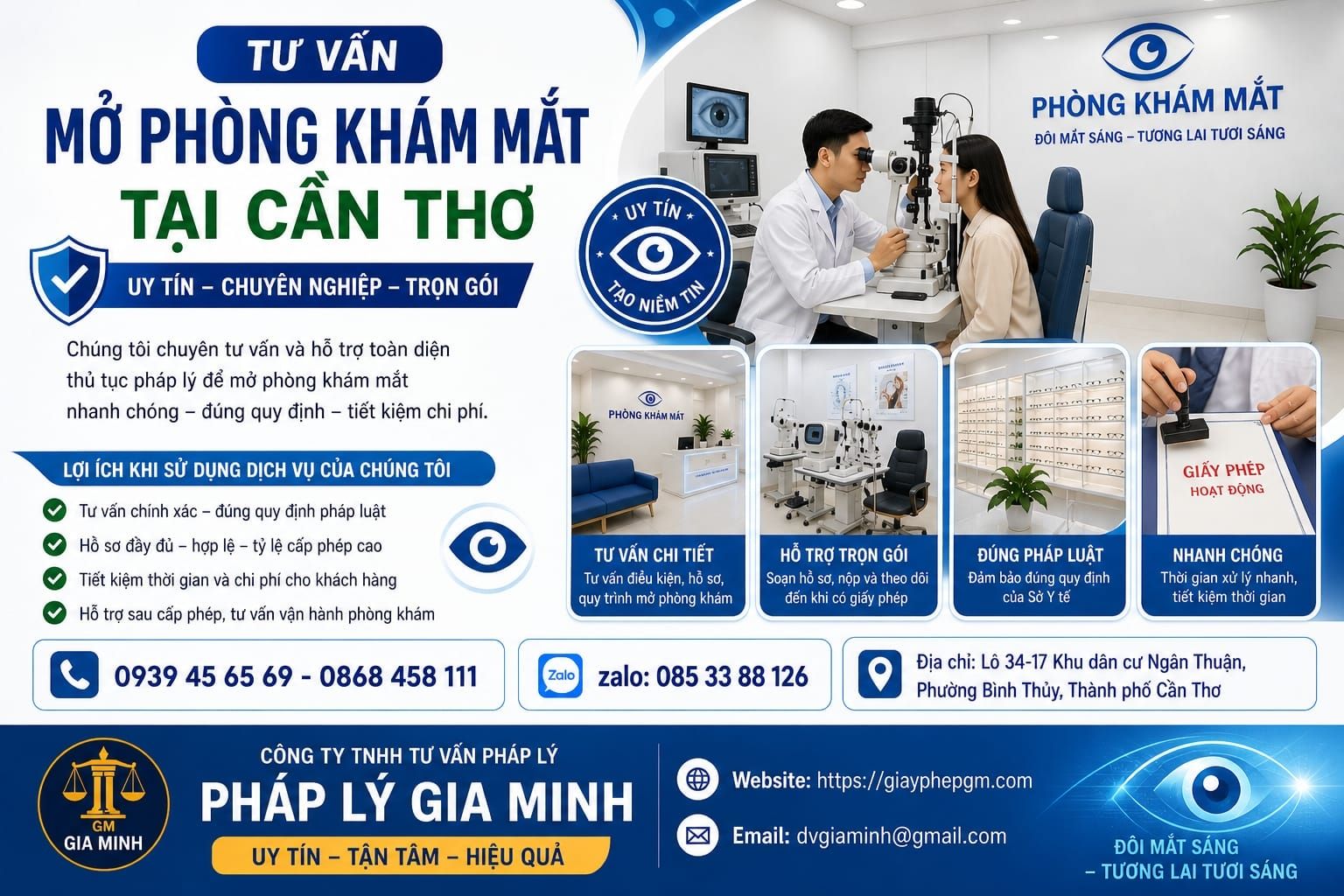 Tư vấn mở phòng khám mắt tại Cần Thơ uy tín