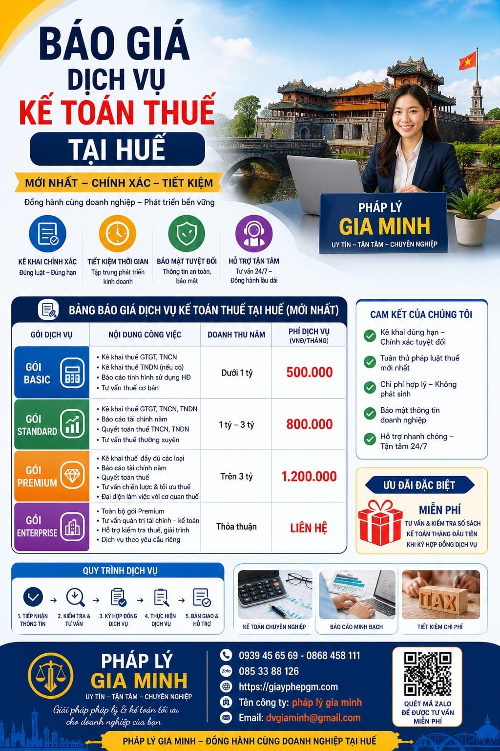 Báo giá dịch vụ kế toán thuế tại Huế mới nhất