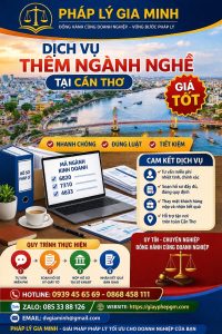 chi phí bổ sung ngành nghề tại cần thơ