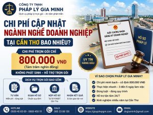 chi phí cập nhật ngành nghề doanh nghiệp tại cần thơ