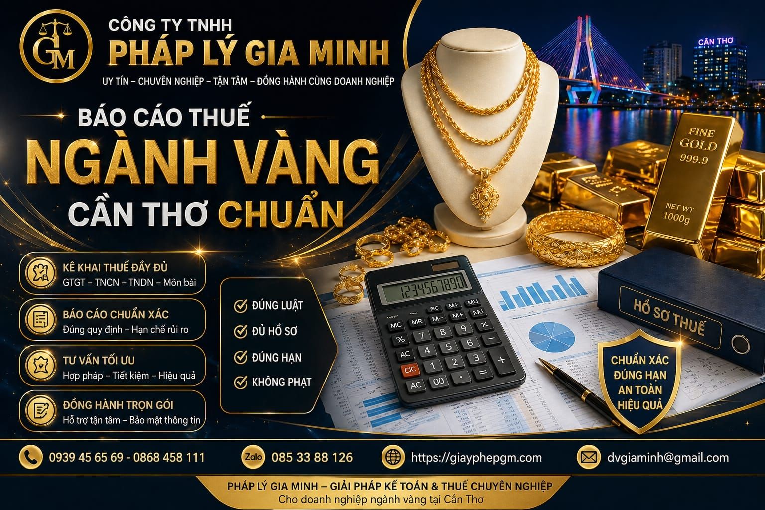 Dịch vụ kế toán vàng Cần Thơ uy tín