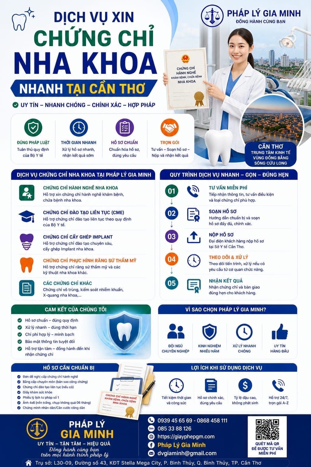 Dịch vụ xin chứng chỉ nha khoa nhanh tại Cần Thơ