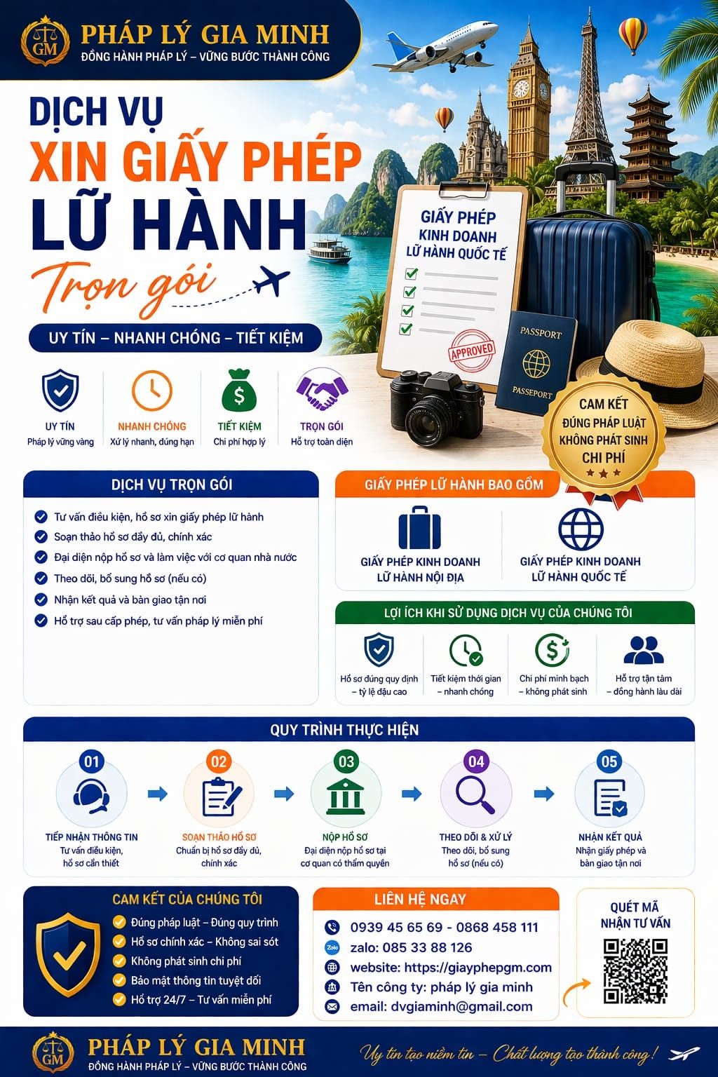 Dịch vụ xin giấy phép lữ hành trọn gói