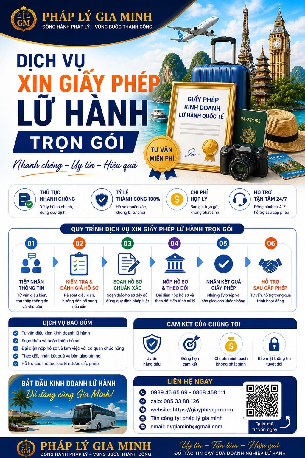 Điều kiện xin giấy phép lữ hành mới nhất