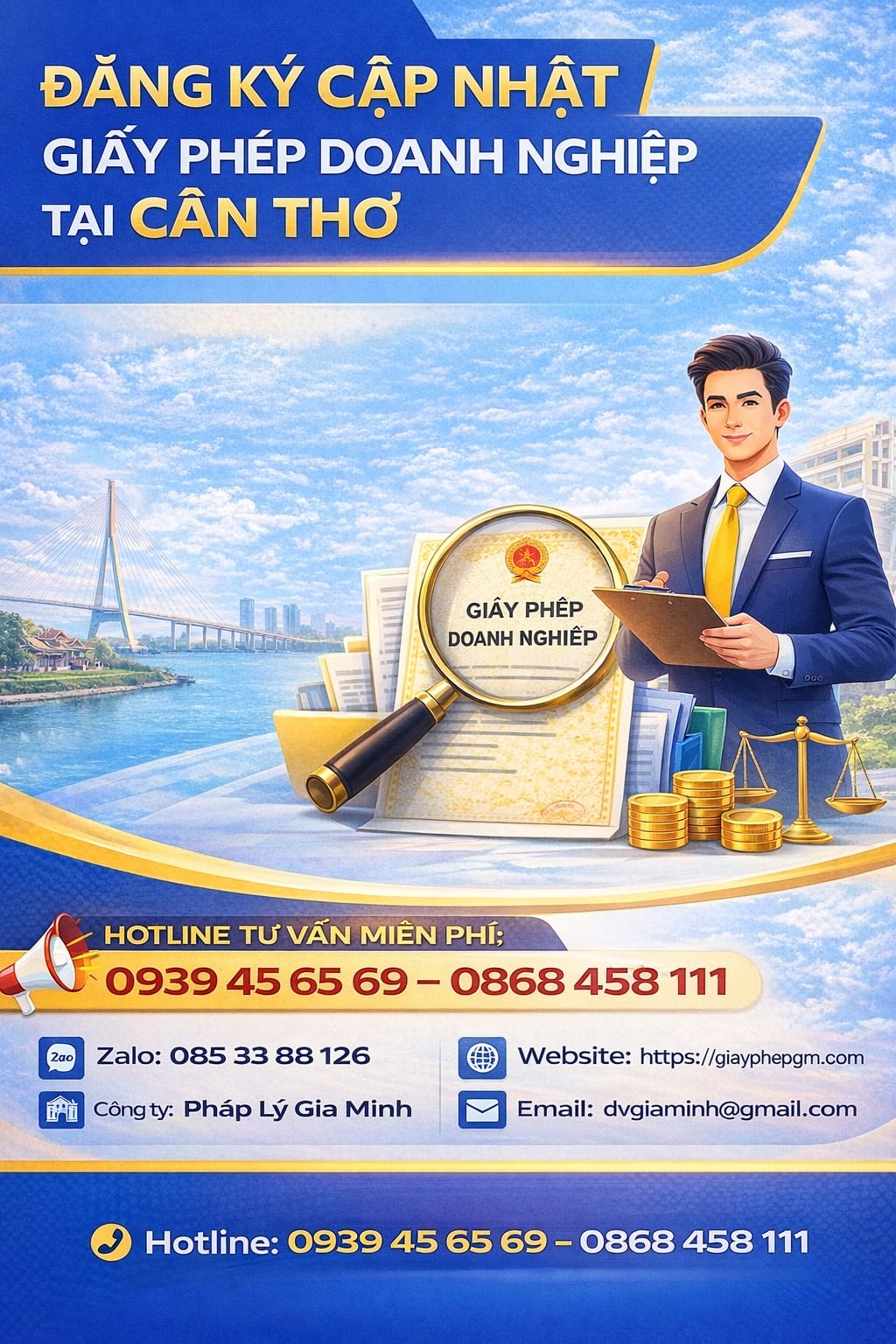 Hồ sơ cập nhật giấy phép doanh nghiệp tại Cần Thơ đầy đủ