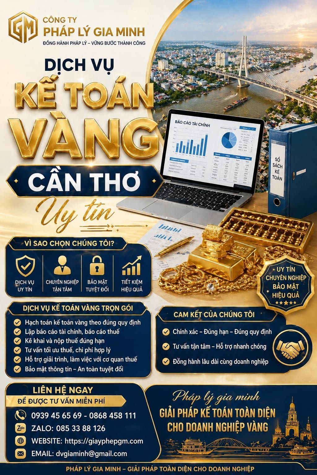 Kế toán doanh nghiệp vàng tại Cần Thơ trọn gói
