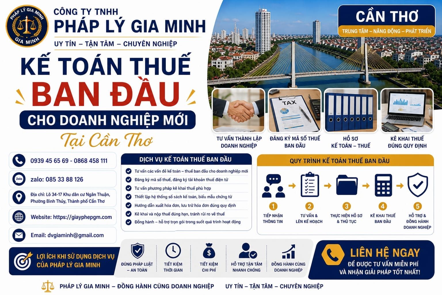 Kế toán thuế ban đầu cho doanh nghiệp mới tại Cần Thơ