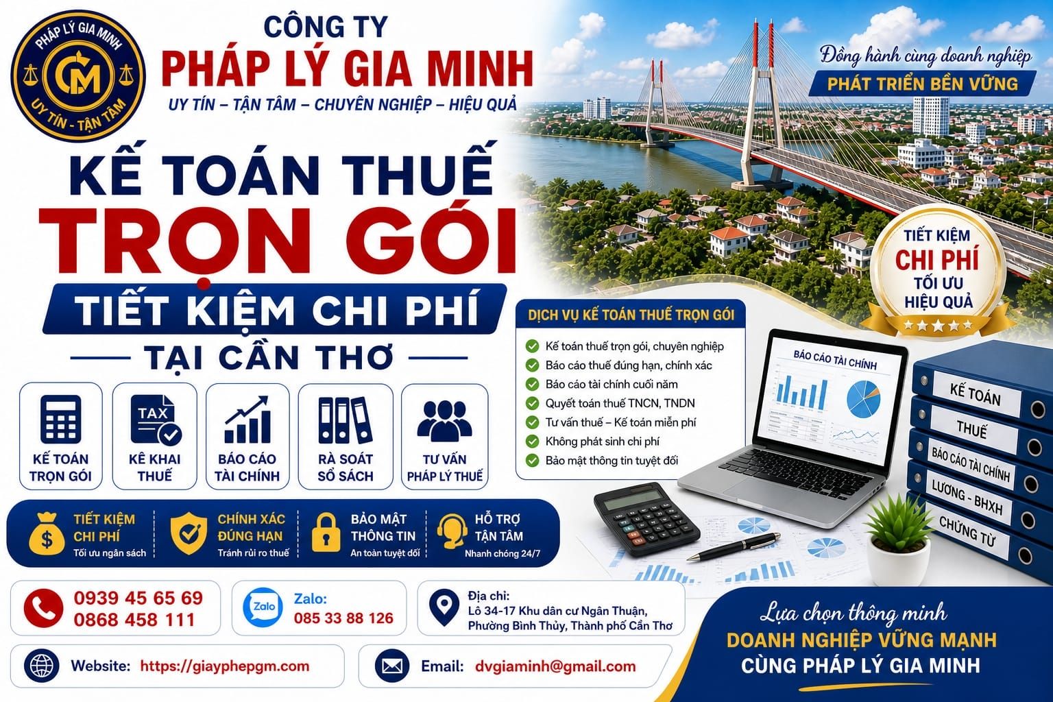 Kế toán thuế trọn gói tiết kiệm chi phí tại Cần Thơ