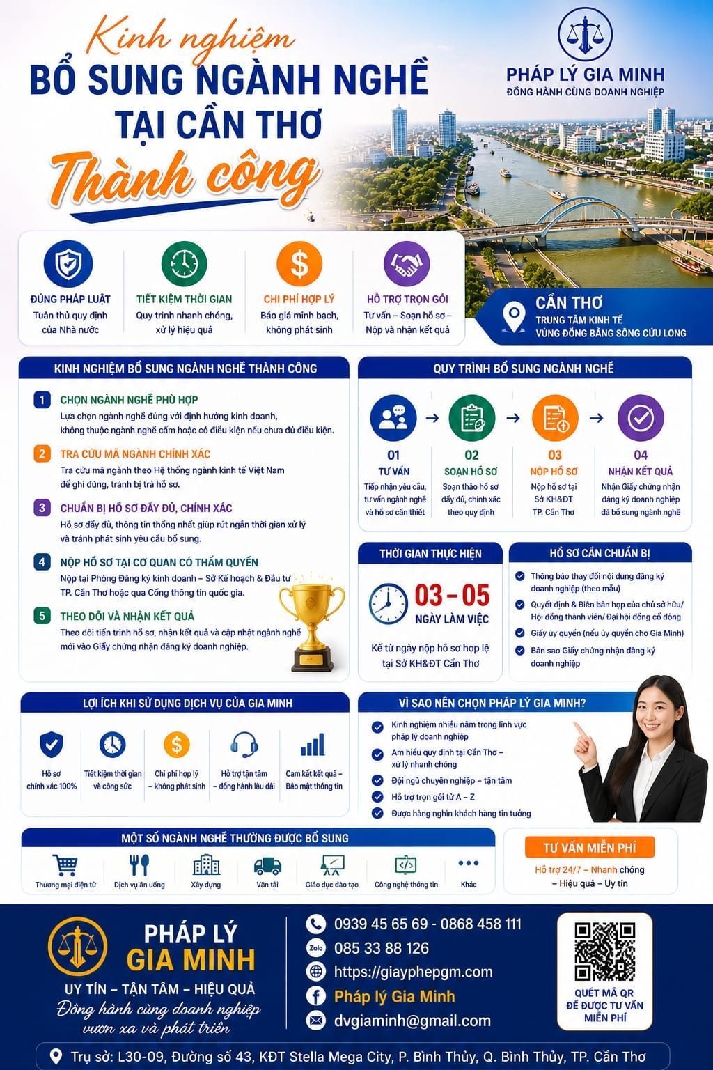 Kinh nghiệm bổ sung ngành nghề tại Cần Thơ thành công