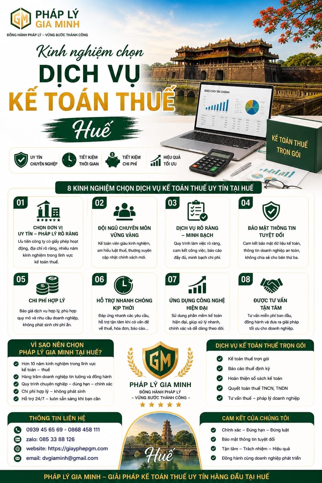 Kinh nghiệm chọn dịch vụ kế toán thuế Huế