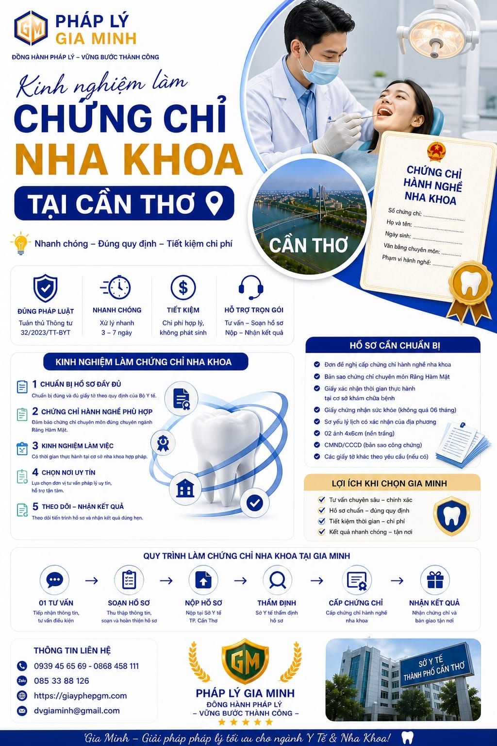Kinh nghiệm làm chứng chỉ nha khoa tại Cần Thơ