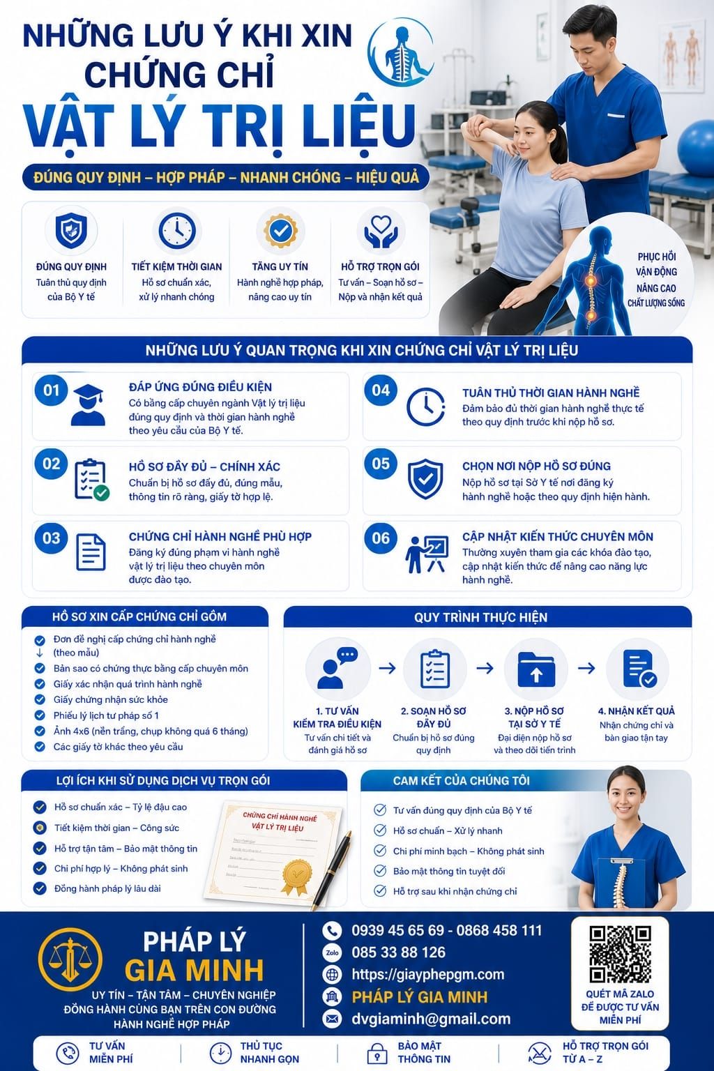 Những lưu ý khi xin chứng chỉ vật lý trị liệu