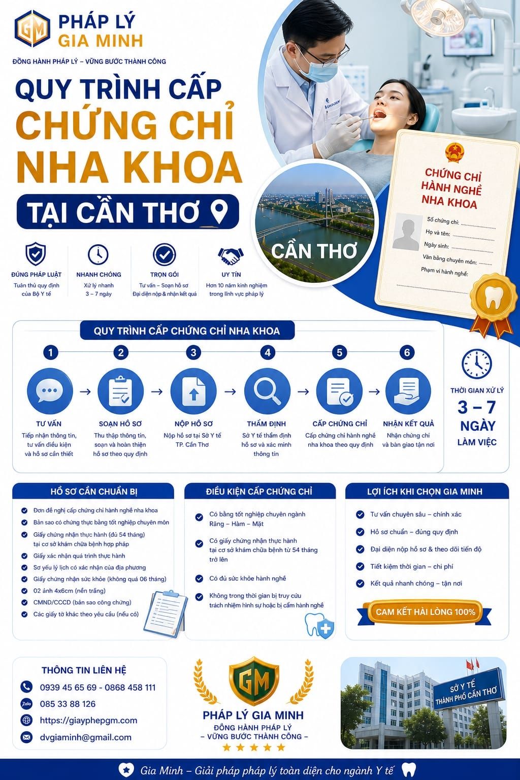 Quy trình cấp chứng chỉ nha khoa tại Cần Thơ