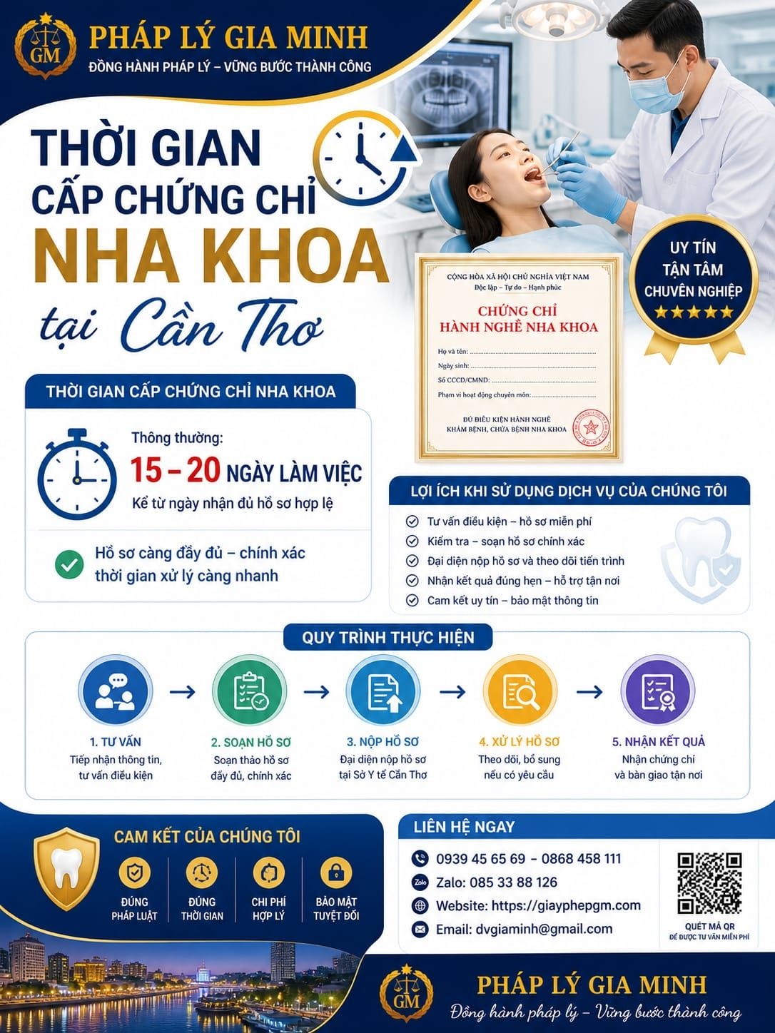 Thời gian cấp chứng chỉ nha khoa tại Cần Thơ