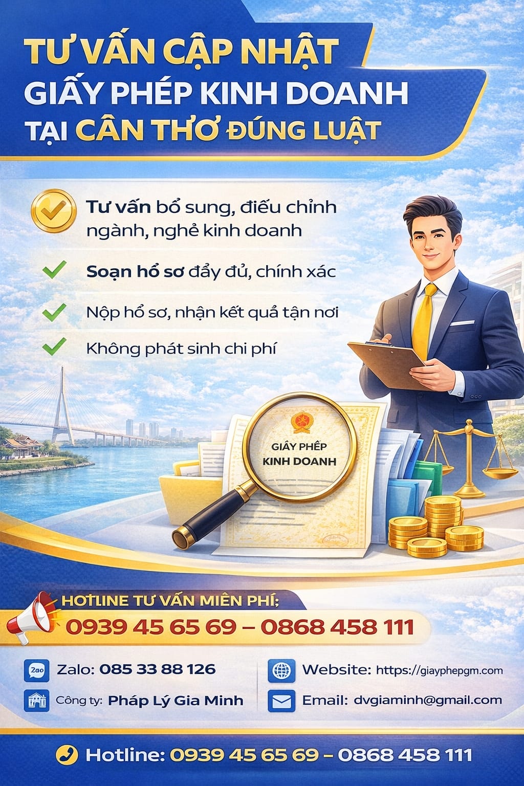 Tư vấn cập nhật giấy phép kinh doanh tại Cần Thơ đúng luật