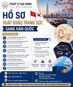 Hồ sơ xuất khẩu trang sức sang Hàn Quốc