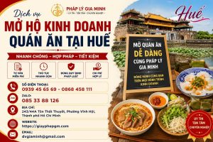 Mở hộ kinh doanh quán ăn tại Huế
