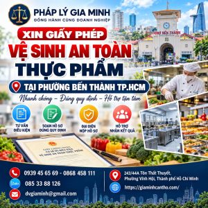 Xin giấy phép vệ sinh an toàn thực phẩm tại phường Bến Thành TP.HCM